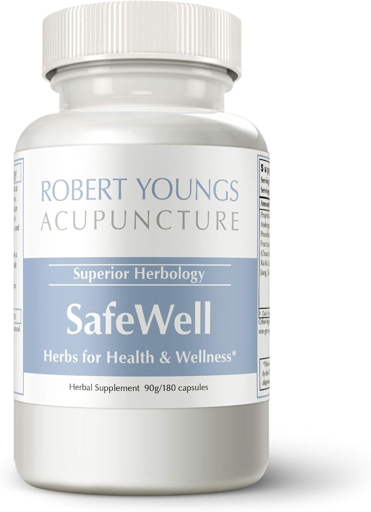 SafeWell Herbal Wellness Boosting Formel (180 kapsler) Note 124; Maksimal styrke hurtigt fungerende Relief til at hjælpe med at lindre og reducere Onset af Sinus, Næse, og Hovedpine Tryk, Congestion, Sæsonforstyrrelser