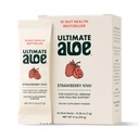 Ultimate Aloe Powder - Strawberry Kiwi Flavor, Understøtter fordøjelsessygdomme, immunsystem & Normal Healing, Aloe i praktiske pulverpakker, 16 Pakker, Gluten- Free, Vegan, Non- GMO
