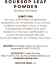 Alkaline Herb Shop Just Urter: Soursop Bladpulver