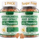 NEVISS Ashwagandha Gummies 2000mg, Feel Refreshed, Plus Proprietary Blend med L- Theanine, 5-HTP, Lemon Balm, Magnesium for Calm, Zzzs & Afslapning Support, 120 Count