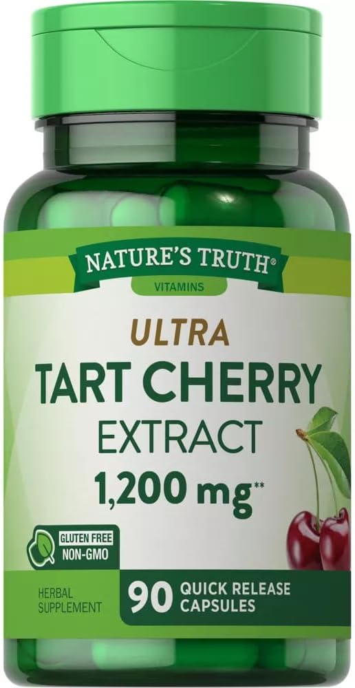 Nature's Truth Ultra Tart Cherry 1200 mg Dietary Supplement Quick Release Capsules - 90 ct, Pack of 2