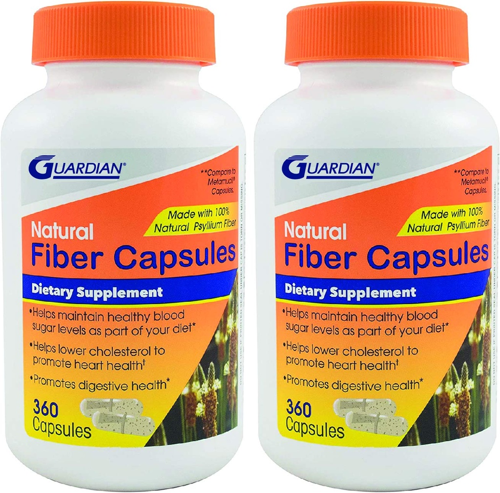 Guardian Psyllium Fiber Kapsler, Natural Psyllium Husk (720Ct)