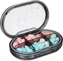 Portable Medicine Case Compact Pill Organizer med flere kompartmenter til rejser Lightweight Design Sealed Protection Stilfuld vand ripple udseende til daglig brug og smykker opbevaring