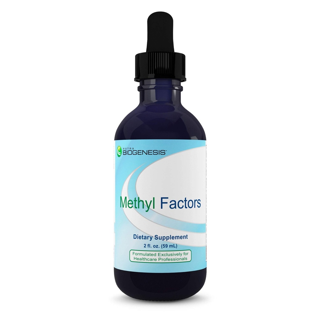 Nutra Biogenese methylfaktorer - Vitamin B12 dråber, methylfolat dråber, Sublingual Væske til kvinder & mænd, B Kompleks med folinsyre til børn og voksne, Energitilskud, Sukker fri - 2 Fl Oz