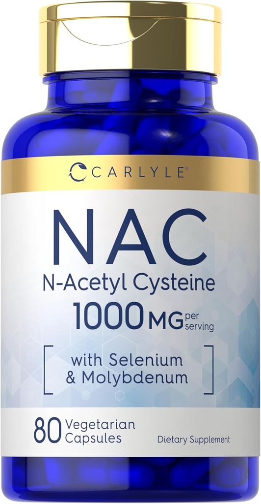 Carlyle NAC Supplement N- Acetyl Cysteine 1000mg