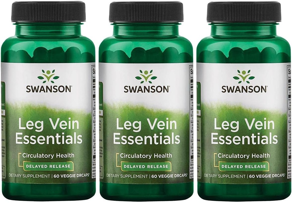 Swanson Ben Vein Essentials - Forsinket udgivelse - 60 Veg Kapsler (3 Pack)