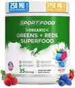 Organic Greens & Red Superfood Powder 124; Blandet Berry Flavor 124; 25 + Super Fruits & Veggies, Beets, Prebiotics Б124; Energizing, Antioxidant- Rich, Keto- Friendly Smoothie Mix 124; 35 Servering