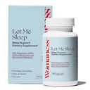 Womaness Lad mig sove kosttilskud til voksne - Natural Sleeping Aid med Melatonin 3 mg, Magnesium supplement, GABA & kamille ekstrakt for rolig søvn - Nattetid Support til søvn - 30 kapsler