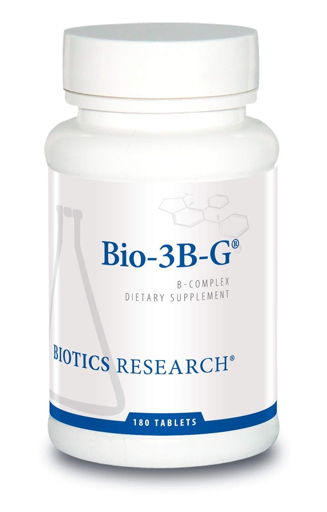Bioetik Forskning Bio- 3B- G Vitamin B Complex, Vitamin B Complex supplement til stress, energi og binyrerne sundhed gluten Gratis supplement 180 tabletter