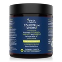 Health Logics Colostrum Chews- Colostrum Supplement 25% IgG for Gut Health, immunforsvar, hårvækst, Vanilla Flavor, 90 Servering, Hele Bovine Colostrum Superfood