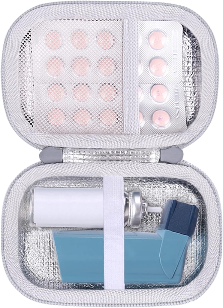 Aenllosi Hard Carriing Case Kompatibel med Astma Inhaler