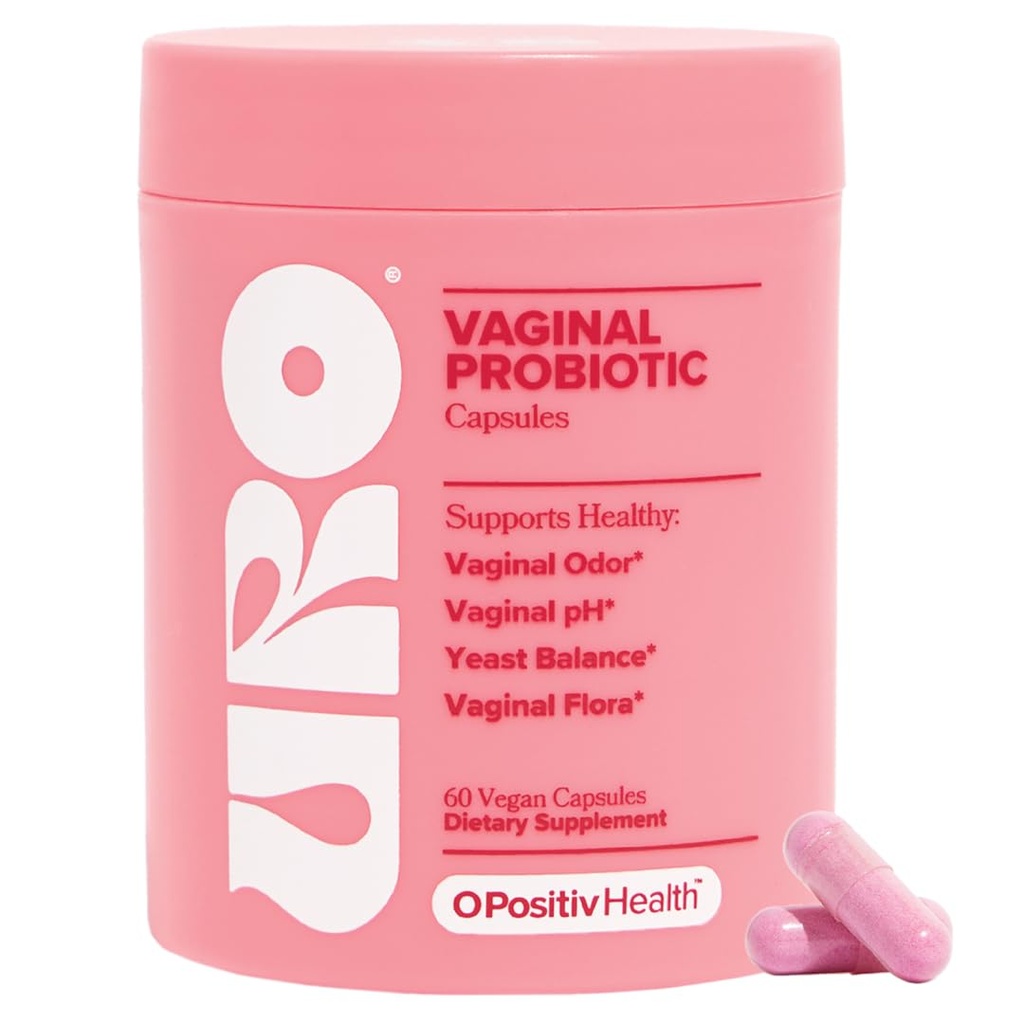O Positiv URO Vaginal Probiotika for kvinder pH Balance med Prebiotika & Lactobacillus Probiotic Blend - Vaginal Health Supplement - Promote Sund vaginal Odor & Vaginal Flora, 60 Greve (Pack of 1)