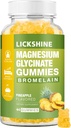 1 Pack Magnesium Glycinat Glycinat Gummies 1000mg, Calcium, Kalium, Bromelain, D-vitamin, B6, CoQ10 Supplement for afslapning, Calm Mood, Stress Relief og søvn for voksne & børn, 60 Tæller