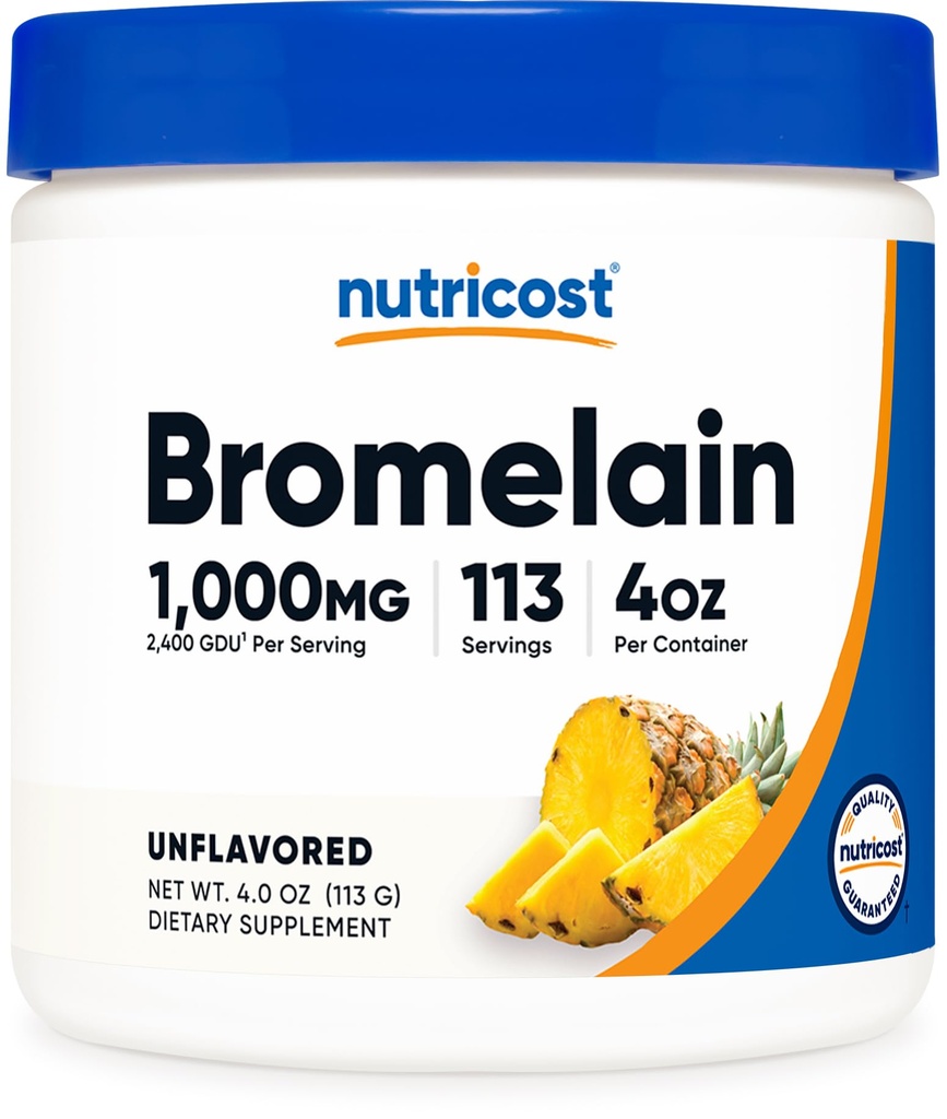 Nutricost Bromelain Powder 4 OZ - Non- GMO, Vegetarisk, Gluten Free
