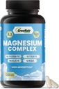 GreeNatr Magnesium Complex Supplement - Magnesium Kosttilskud med Glycinat, Citrat, Malat & Oxide - Magnesiumtabletter til fordøjelse, søvn, hjerte sundhed, & energi - Magnesiumvitaminer 120 Tæller