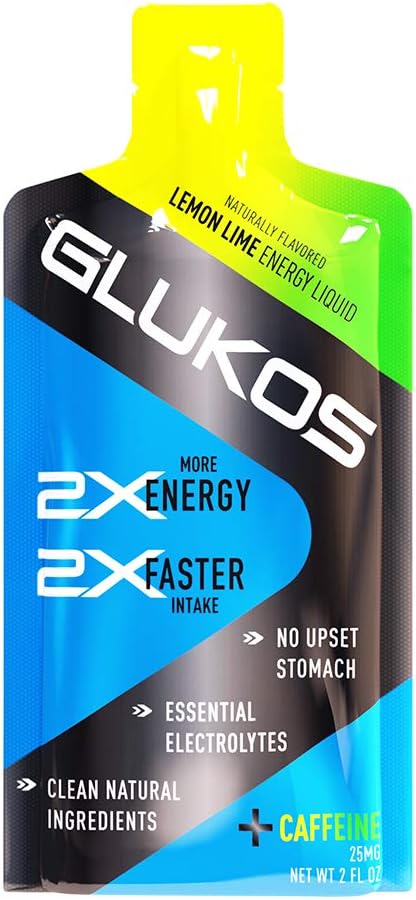 Glukos Energy Gels For løbere 2oz Packets, Running Gels med Electrolytes, bakke af 12 Greve