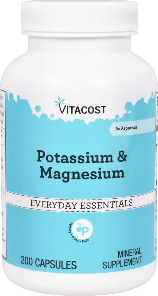 Vitacost Kalium & Magnesium - 200 kapsler