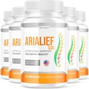 (5 Pack) Arialief Pro kapsler til Sciatica, Arialeaf Nutritional Support for Nerve Health, Arialeaf Prime Palm Sciatica, Aria Leaf Primepalm Aria LiEF Vitamin, 5 Måneder