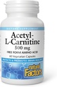 Naturlige faktorer Acetyl L- Carnitin 500 mg, 60 vegetariske kapsler