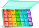 XL Stor Ugentlig Pill Organizer 4 gange om dagen, 7-dag Pill bokse og Organizer AM PM, store afdelinger Pill sag, Månedlig Medicin Organizer 28 dages dispenser for fiskeolier