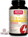 Jarrow Formulas Methyl B- 12 1000 MCG og methylfolat 400 MCG, Ekstra Styrke, Cellular Energy Metabolisme og Kardiovaskulær Health Formel (1) Med P- 5- P, 100 tyggetabletter, Op til en 100 dages forsyning