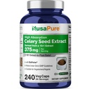 NusaPure Celery Seed Capsules, 375 mg, 240 Veg Capsules (Non-GMO, Vegan)