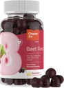 Zahler Beet Root Gummies med Cherry Fruit Extract - 500mg Beet Gummies til voksne - Dark Cherry Flavor - Understøtter blod & nitrogenoxid Flow - Vegetarisk Kosher Non GMO Beetroot Gummies - 60 Greve