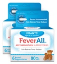 Feverall Infant Acetaminophen Suppositorier 6 Rektal Suppositorier 80mg Hver smertestillende / Fever Reducer. Paraben Free, Ingen kunstige farver eller andre konserveringsmidler. Alder 6-36 måneder. Værdi 3 pakke.