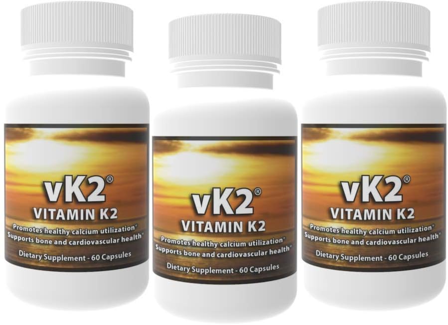 3 Pack of vK2 -Vitamin K2 (mk4 and mk7)