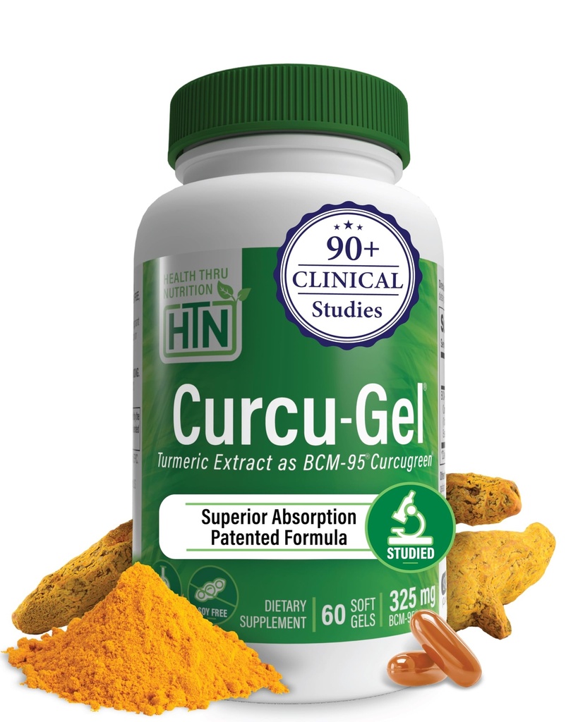 Health Thru Nutrition Curcu- Gel gurkemeje Curcumin Complex BCM- 95 Softgels, 325mg (pakke med 60)