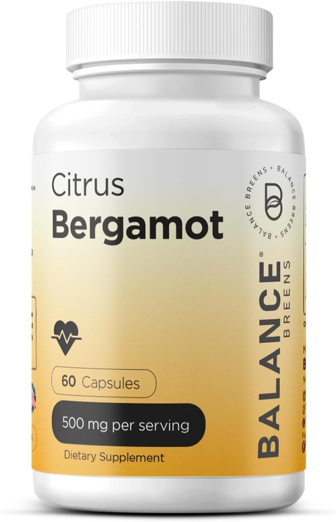 Citrus Bergamot 500 mg, 60 Vegankapsler - Avanceret Bergamot supplement for Metabolisme (60 greve (pakning med 1))