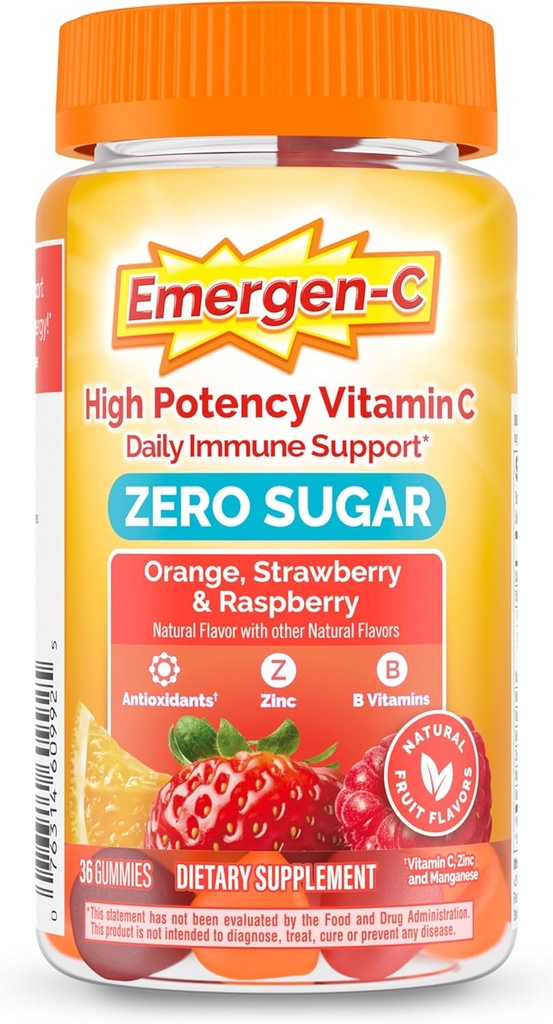 Emergen- C Zero Sugar Immunsupport Voksengummier 36 Tælling