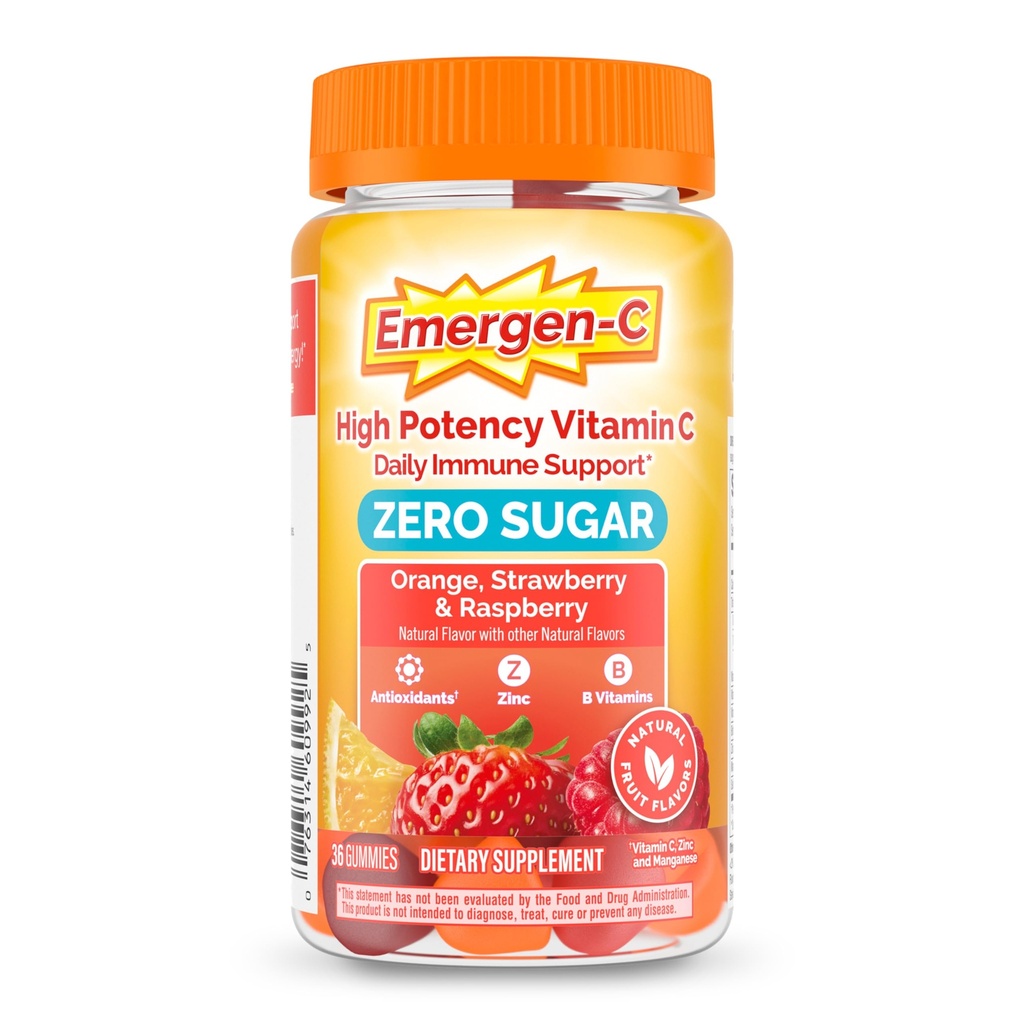 Emergen- C Zero Sugar Immunsupport Voksengummier 36 Tælling