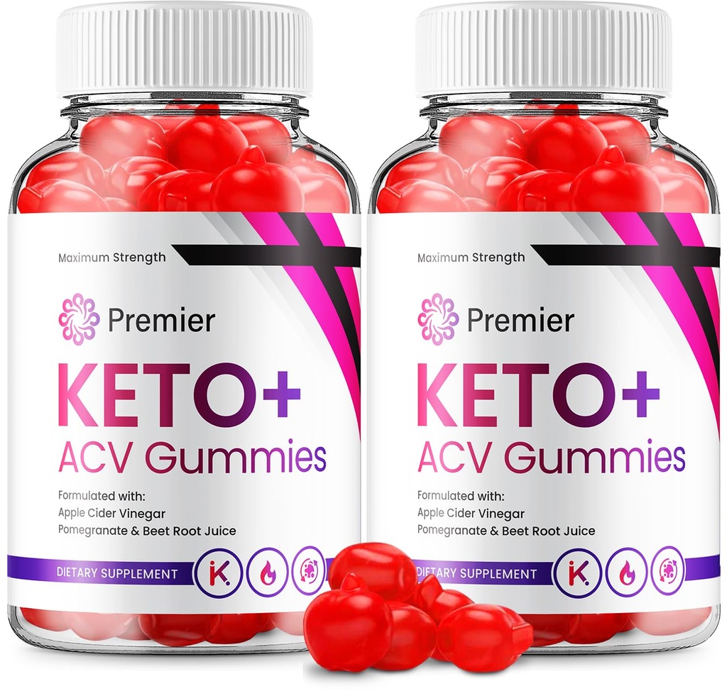 (2 Pack) Premier Keto ACV Gummies - Advanced Formel Premiere Keto Plus ACV Gummies Apple Cider Vincious Premier ACV Kosttilskud Anmeldelser Mænd Kvinder (120 Gummies)