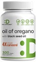 DEAL TILLÆG Olie af Oregano Softgels med Black Seed Oil 300 Count - 30: 1 Uddrag, Active Carvacrol & Thymoquinon - Antioxidant immunforsvar - Plantebaseret, Non- GMO