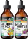 BIO KRAUTER Alkohol Detox Tinktur 4 Fl. Oz. & Milk Thistle Tinktur 4 Fl. Oz.