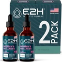 E2H Alle naturlige kvinders wellness, Hormonbalance og PMS Relief med Black Cohosh, Dong Quai og lakrids Root for Hot Flash Relief (2 flasker)