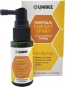UNIBEE Propolis Throat Spray (Total Flavonoids 154mg) - Sore Throat Relief, Oral Health Promotion, Naturlig immunforsvar, Alkohol- Free & Vand- Opløselig Propolis