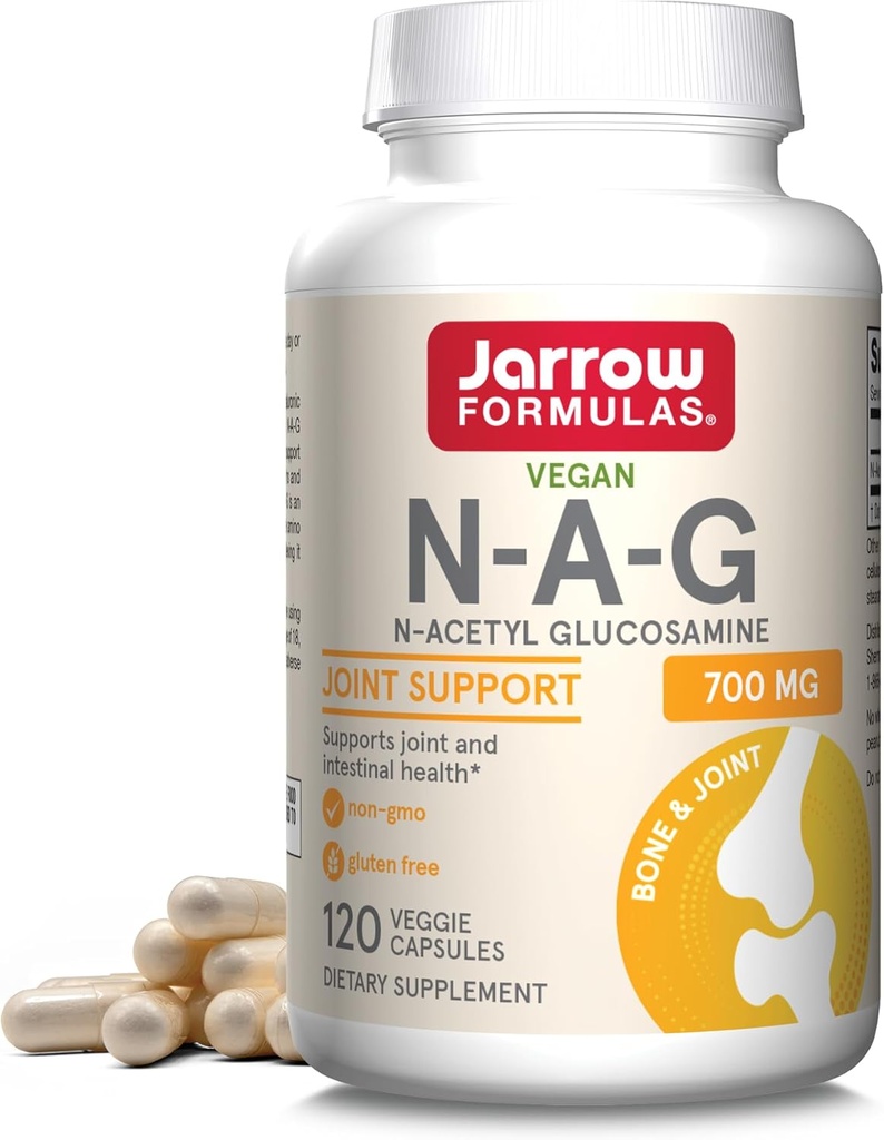 Jarrow Formulas N- A- G 700 mg, N- Acetylglucosamin, Acetyleret form af glucosamin til ben og fælles støtte, 120 Veggie kapsler, Op til 120 Servere