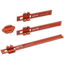 Træbearbejdning Ruller, Neitra 3PCS (6 / 8 / 12 Tommer) Metal Pocket Regel med en 45 ° & 30 ° Slide Stop for Måling Precision, Slide Stop Aluminium Regel for Mærkning Inch og Metric T- Type Scribing Rulers Square