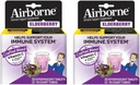 Elderberry Extract + vitamin C 1000mg (per servering) - Airborne Effervescent tabletter (20ct), Gluten- Free immunsupport supplement, med Vitamin A C E, ZINC & Selenium, Sukker fri (pakke med 2)
