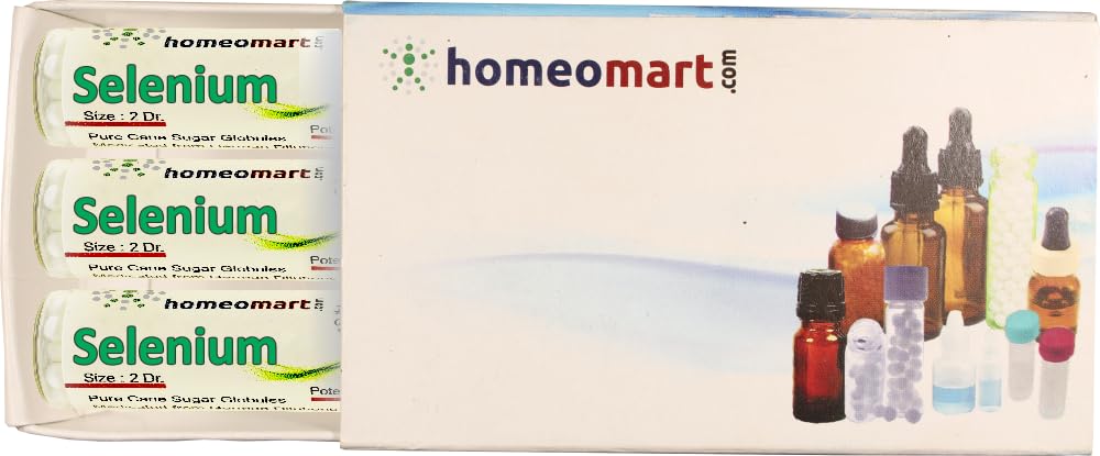 Homeomart.com Selenium Homeopati Pellets (Pills) i 200C Potency Pack med 3