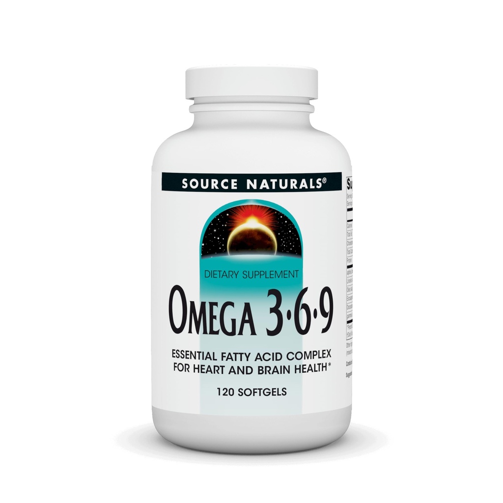 Source Naturals Omega 3-6-9, Essential Faty Acid Complex for Heart and Brain Health * - 120 Softgels