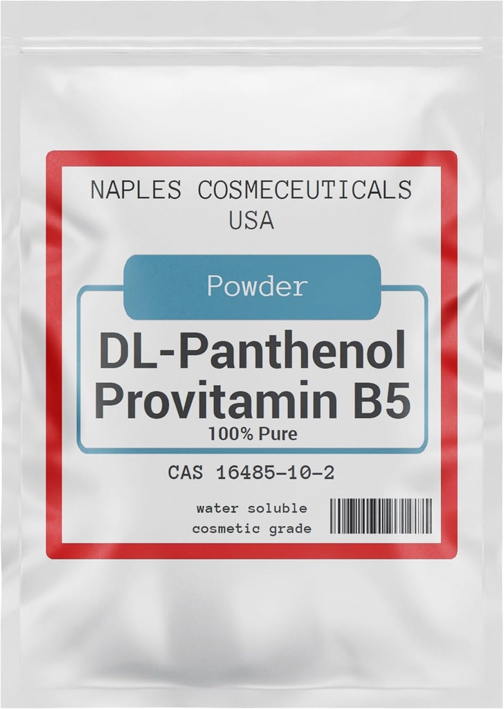 100% Pure Panthenol pulver, DL- Panthenol pulver, Provitamin B5 til hårpleje, hud, negle Deep Mousturizer, Brug i kosmetiske formuleringer eller Tilføj til dine foretrukne produkter (2 oz)