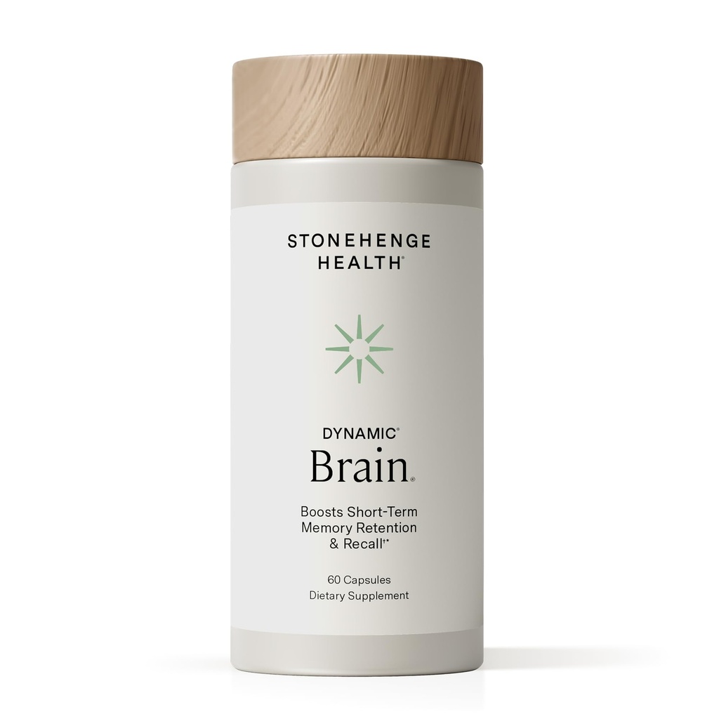 Stonehenge Health Dynamic Brain Supplement - Ny formel med BacoMind for Memory Acquisition, Tilbageholdelse, & Recall med 40 Unique Nootrop: Cholin, Phosphatidylserin, og Huperzine A