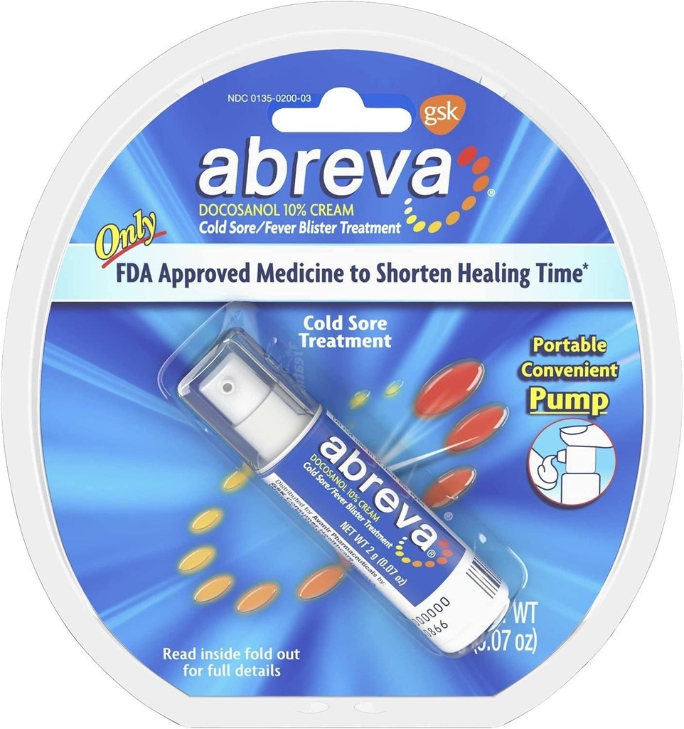Abreva Cold Sore Med størrelse .07 Abreva Cold Sore Treatment Cream