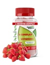 Strawberry Flavored Vitamin B Complex Gummies - B Kompleks med C-vitamin - Understøtter nervesystem og øger energi niveauer - Assister med kognitiv funktion - Stor smag og nem at synke