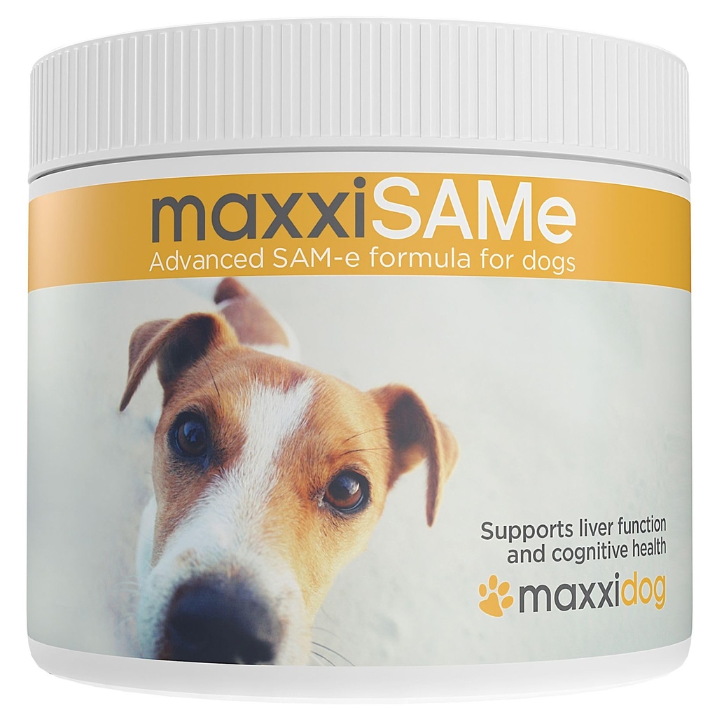 maxxipaws maxxisame Advanced SAM- e Powder Supplement - Lever, Kognitiv & fælles støtte til hunde, 5.3oz