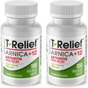 T- Relief Extra Strength Arthritis Arnica + 12 smertestillende naturlige lægemidler Hjælp Reducere ømhed Stifhed Aches & smerte i Joints naturligt - 100 tabletter (2 Pack)