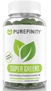 PUREFINITY Daily Super Greens Gummies with Spirulina, Spinach, Broccoli, Beet Root, Acai, and Other Vegetables, All-in-One Veggie Supplement – Non-GMO, Gluten Free, Vegan, 60 Count